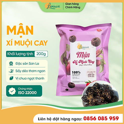 Mận xí muội cay<br>Khối Lượng Tịnh: 200gr